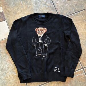 Polo by Ralph Lauren Black Sweater with Bear Tuxedo